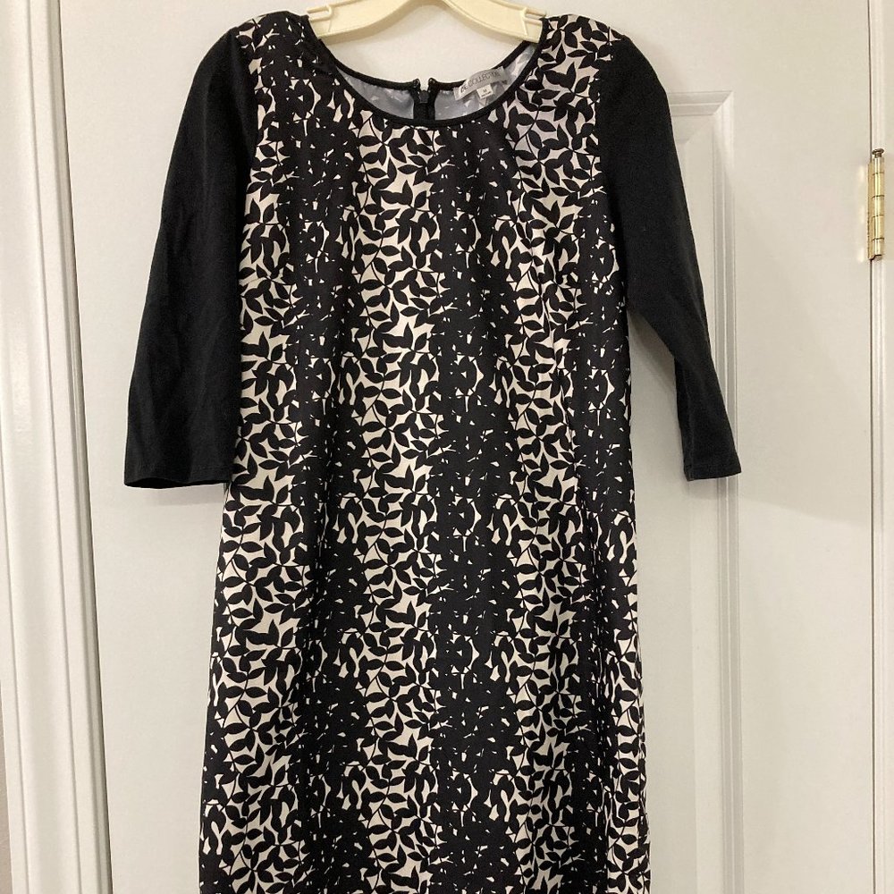 Black and White Midi Sheath Dress, size M